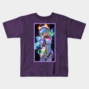 Anime Cute Cat Girl | Sci-Fi Manga Girl Anime Art Kids T-Shirt